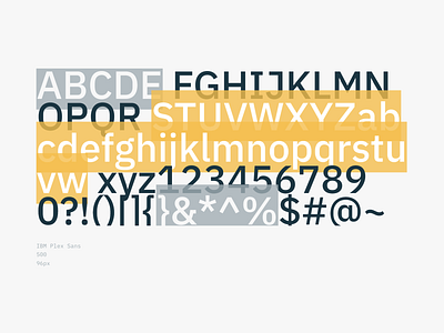 Typography section / IBM Plex