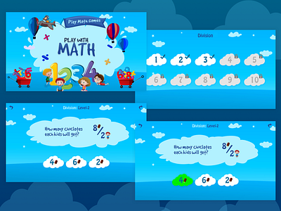 Math Division Application For Kids application application design application ui kids maths