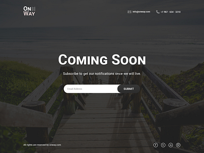 The OnWay Coming Soon Page 2 comingsoon design concept designs website