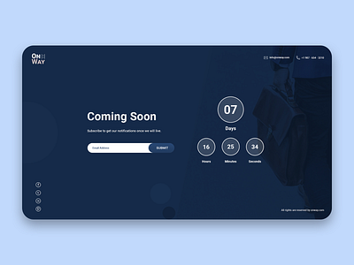 The OnWay Coming Soon Page 3 comingsoon design concept designs website