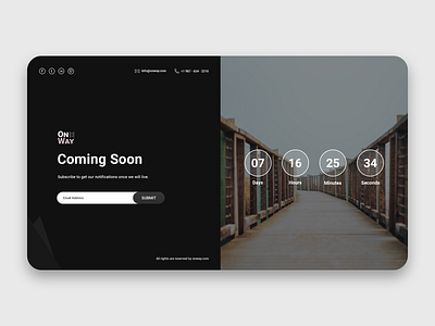 The OnWay Coming Soon Page 4 comingsoon design concept designs website