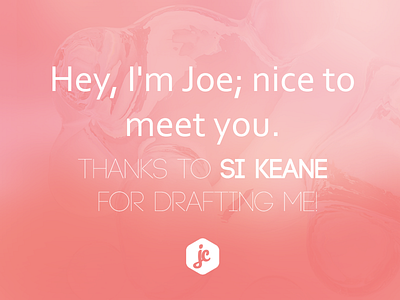 Thanks @sikeane for the draft! clean dribbble new pink player red refraction thanks