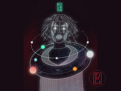 Karma art artisan artist artwork black character design digital future futuristic gold graphic design illustration illustrator line art nasa painting portrait space vector