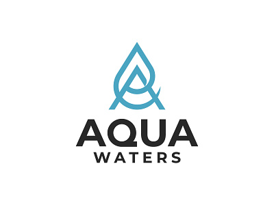 AQUA WATERS branding design dribbble illustration logo logo mark logodesign unique logo vector