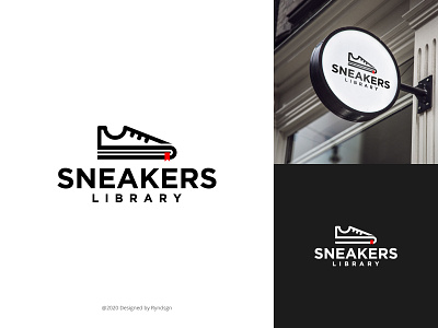 sneakers library logo concept