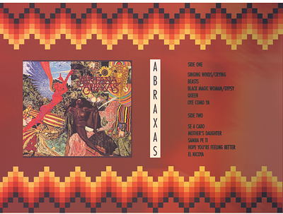 Santana - Abraxas Pt. III abraxas adobeillustrator album art border chicago colorful composition design illustration illustrator kansas latin layout midwest rock santana warm webpage wireframe