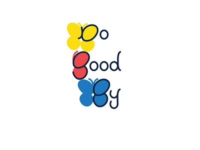 Do Good By Butterfly Logo branding butterfly chicago custom type custom typeface design do good good handlettering illustration illustrator kansas logo midwest nonprofit nonprofit logos primary primary colors typography