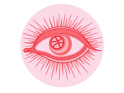 Looking for a Shot burst dribbble ball dribbble debut eye firstshot illustrator iris livingcoral monotone pink pink logo rosequartz vector