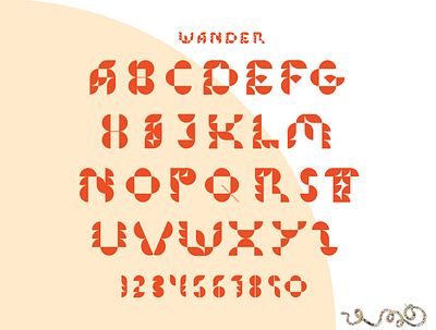 Wander In-Progress Typeface bauhaus crop circle geometric kansas midwest typedesign typeface wander wichita