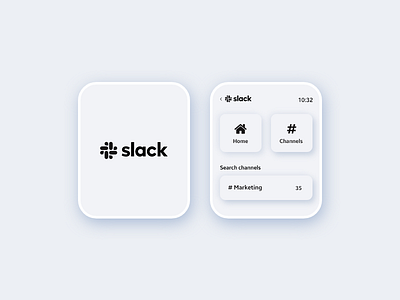 Slack smartwatch version animation app branding colours design flat illustration minimal ui ux
