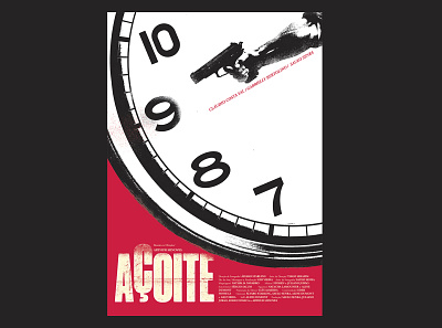 Poster for AÇOITE (short film) druk movie poster poster art red sans serif