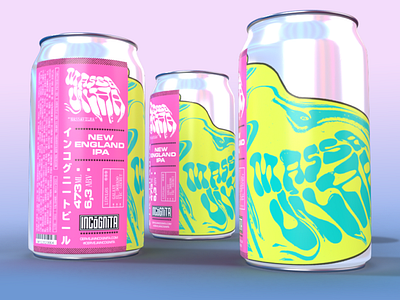 MASSAVILHA | Beer Label design for Incógnita Cia. Cervejeira beer can beer label design freelance package design packaging prog rock psychedelic psychedelic art typogaphy