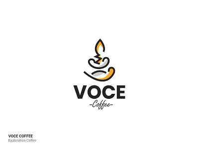 Logo VOCE Coffee brand branding branding design coffee coffeelogo coffeeshop contest design identity illustrator logo logotype vector