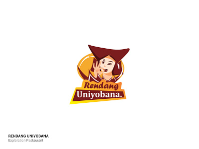 LOGO Rendang Uniyobana brand branding design logo logogram logotype restaurant restaurant branding vector