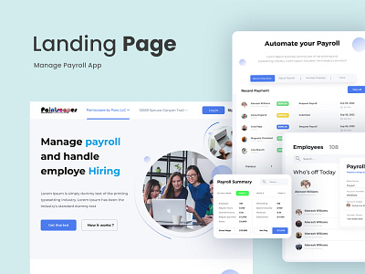 Landing Page - Payroll app