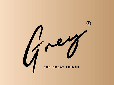 GREY brand branding branding design clothes gold lettering logo logotype