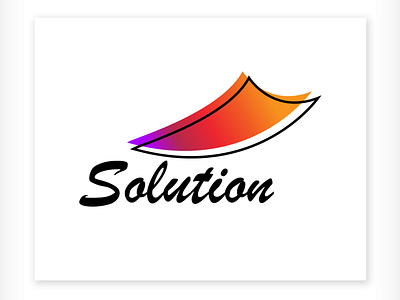 Solution Logo gradient logo logotype solution