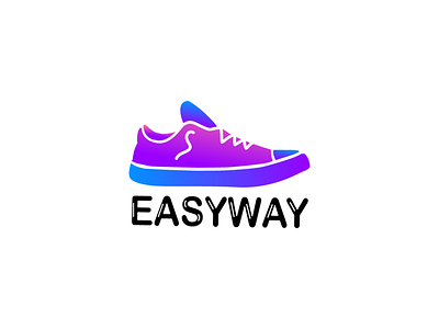 EASYWAY LOGO design flayers gradient illustration logo logodesign logotype sneaker sneakers
