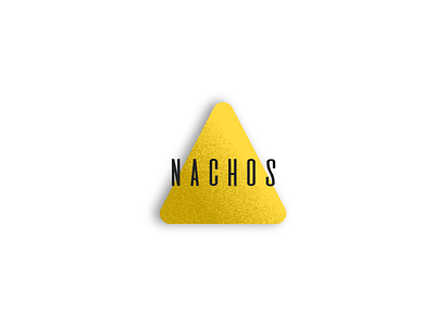 NACHOS LOGO design food gradient grain illustration logo logodesign logotype nachos shadow yellow