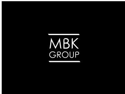 MBK Group logo black and white design logo logodesign logotype