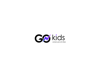 GO kids Logo bolt design gradient logo logodesign logotype minimalism