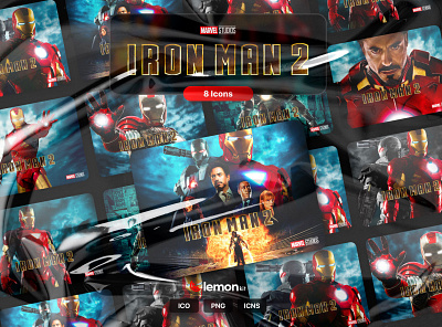 Iron Man 2 Icon Kit creative folder design folder icon folder icons folder template folders icon icons marvel marvel comics marvel studios marvelcomics movie icons