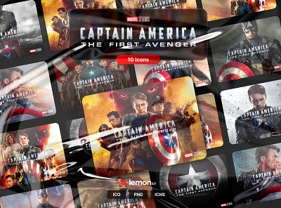 Captain America: The First Avenger Icon Kit captain america captain marvel creative folder folder icon folder icons folders icon icons marvel marvel comics movie icons movies