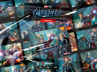 The Avengers Icon Kit folder design folder icon folder icons folders icon icons marvel marvel comics movie icons movies the avengers