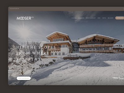 Website MOOSER Hotel design hotel booking hotelwebsite interactive mooserhotel responsive tourism travel ui uidesign ux uxdesign web webdesign website winter