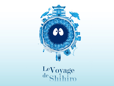 Spirited Away - Le voyage de Shihiro illustration le voyage de shihiro miyazaki poster shihiro spirited away vectoriel