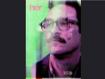 "HER" - Poster glitch her movie poster poster spike jonze
