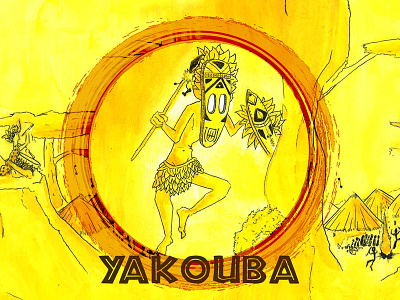 Yakouba africa hand draw illustration painting thierry dedieu yakouba