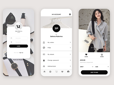 UI for high street fashion brand shopping app