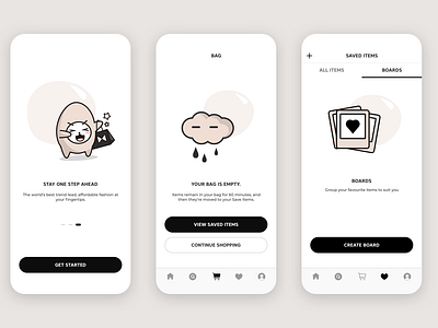 UI/Illustration for fashion brand App