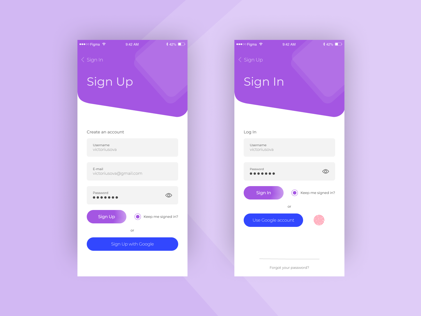 Sign Up page | Daily UI Design Challenge by Victoria Usova on Dribbble
