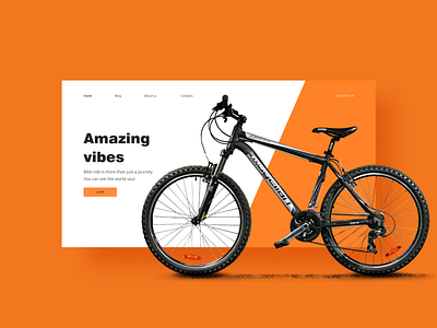 Bicycle landing page | Daily UI Design Challenge