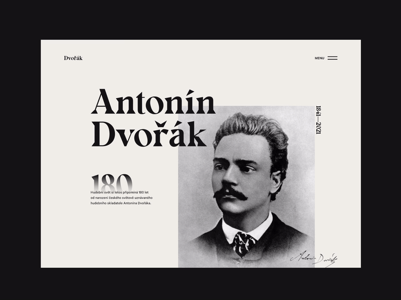 Antonín Dvořák | Web Design adobe xd adobe xd website clean website concept creative creative design czech czechdesign design interface minimal web minimalism minimalistic minimalistic typography typography ui ux web