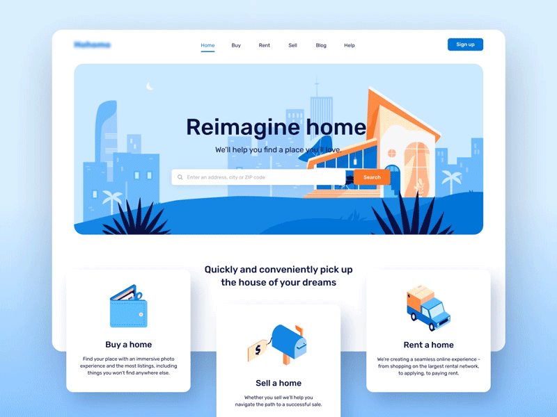 Real Estate | Homepage animation