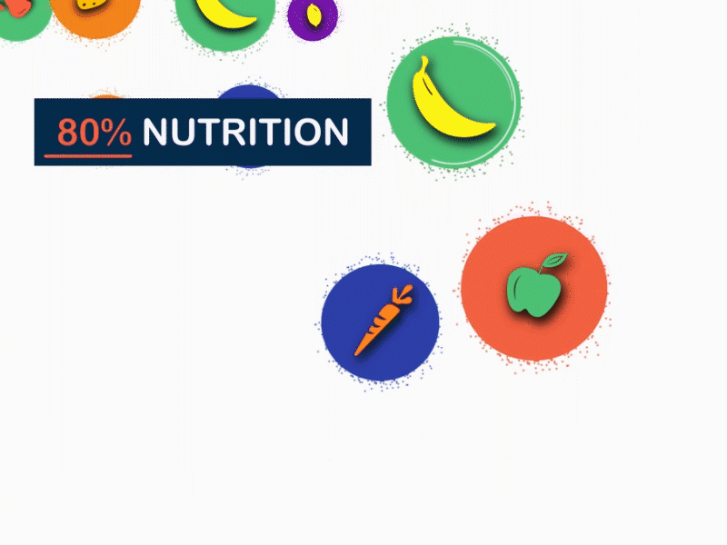 Nutrition vs Fitness Animation 2danimation apple banana fitness food food animation fruits fruits animation illustration nutrition sports