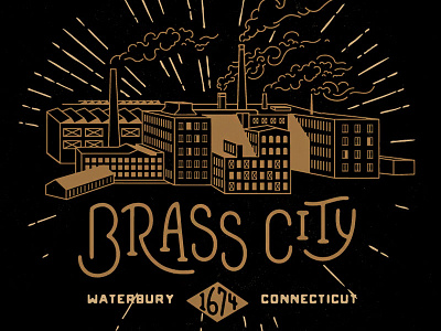 Brass City Record album brass city connecticut lettering type typography