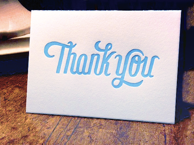 Thankyou. cards lettering letterpress paper meets press thank you