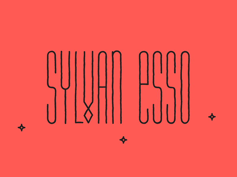 Sylvan Esso animation gif lettering line shaky title card