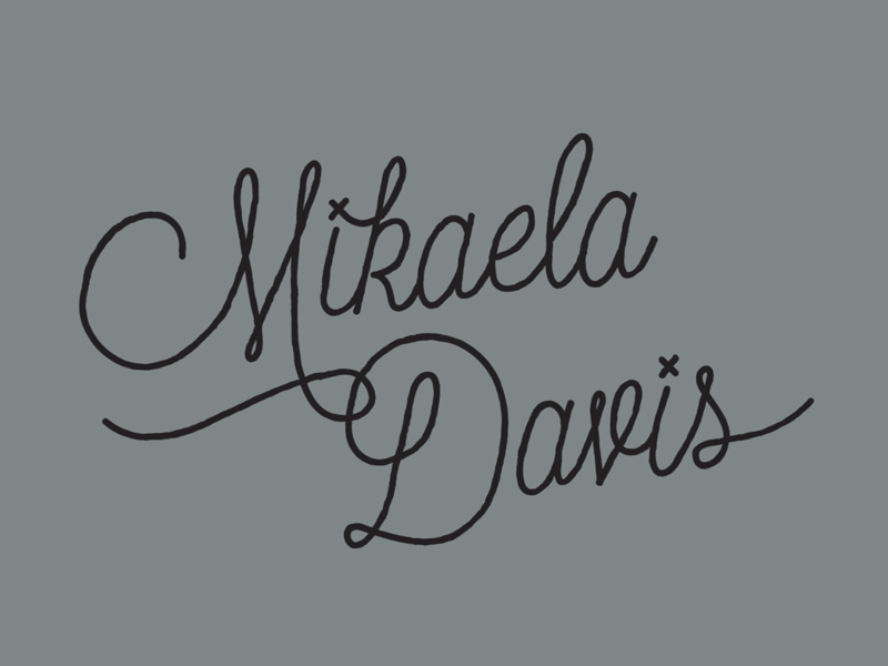 Mikaela Davis animation gif lettering line shaky title card