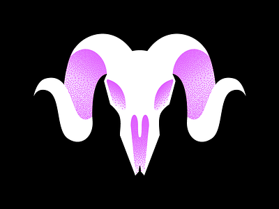 Ram gradient illustration occult ram skull vector