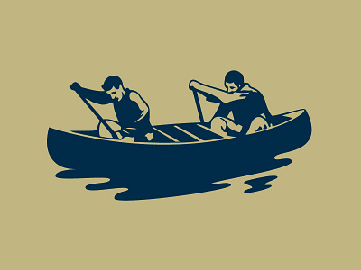 Ken & Bob boating canoe illustration ken bob soda