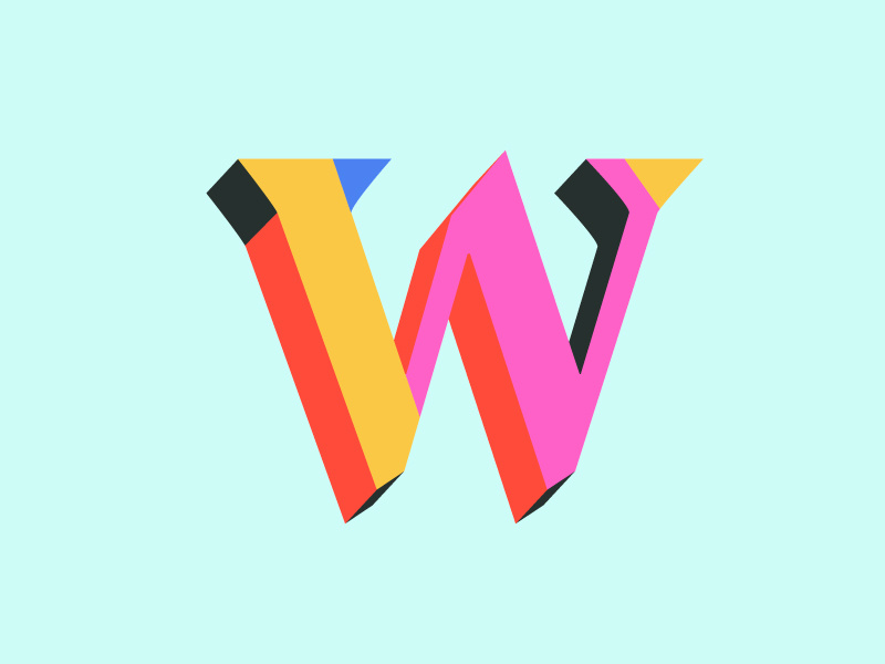 Weald w mark typography illustration