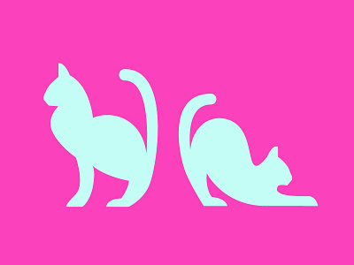 Due Gatti cat icon illustration mark