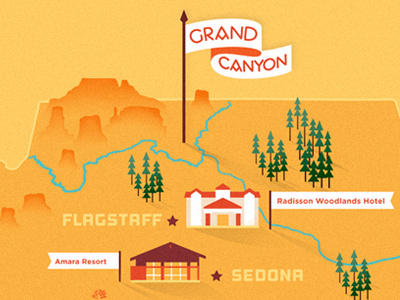 Grand Canyon Map grand canyon illustration map