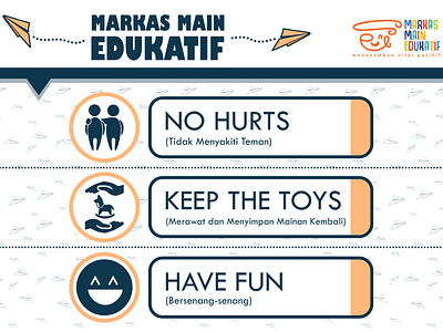 Simple Rules Poster of Markas Main Edukatif design graphicdesign poster printable