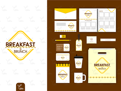 Logo and Stationery Design for Breakfast & Brunch branding design logo poster vector